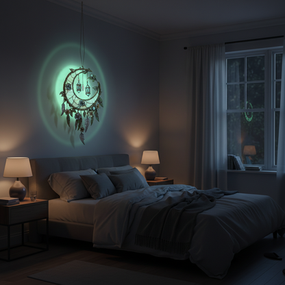 🔥🔥New Year Gift--🌙Hand-Painted Moon and Floral Window Decor💖--2D Acrylic